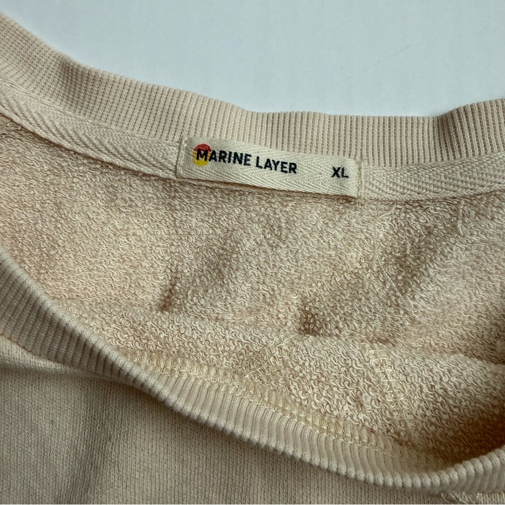 Marine Layer Sunset Ombre Lounge Set Crewneck Sweatshirt Shorts Medium - Picture 7 of 7